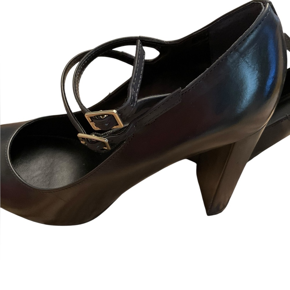 Vince Camuto Black Double-Strap Mary Jane Pumps - Picture 8 of 16